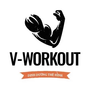 Logo V-Workout Dinh Dưỡng Thể Hình