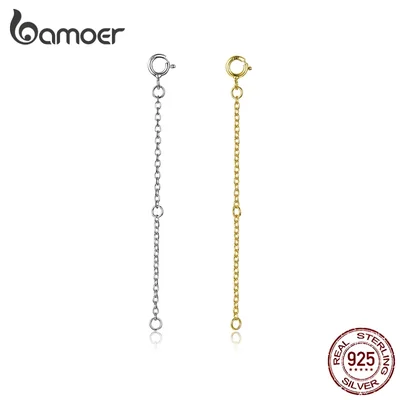 BAMOER Đầu Nối Mở Rộng Vòng cổ Bằng Bạc 925 Cao Cấ...