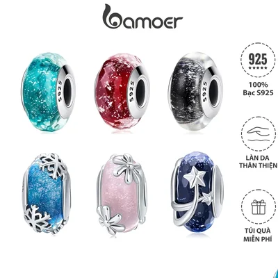 BAMOER Đầu Nối Mở Rộng Vòng cổ Bằng Bạc 925 Cao Cấ...