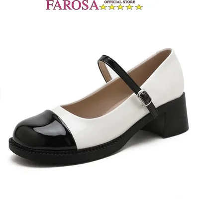 Giày cao gót đế vuông đính nơ thời trang hót trend...