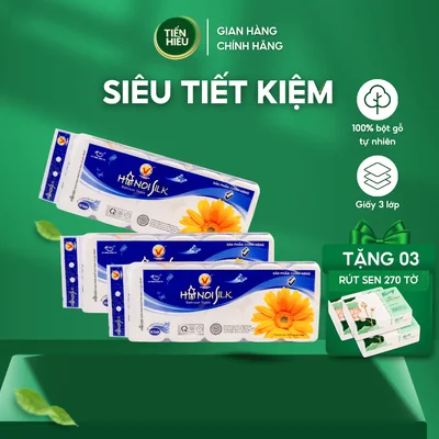  COMBO SIÊU TIẾT KIỆM Mua Bịch GVS HanoiSilk 3 Lớp...