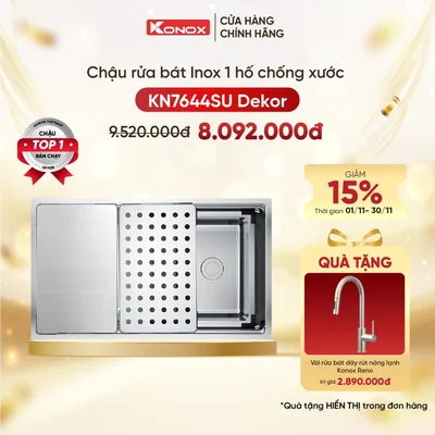 Vòi rửa bát dây rút nóng lạnh Konox Reno Bảo hành ...