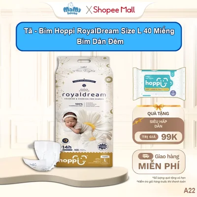  DEAL KÈM QUÀ COMBO 2Bịch Bỉm Tã Hoppi Airdream si...