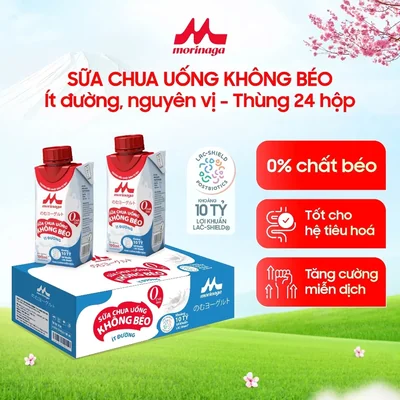 Thùng Sữa Chua Uống Không Béo Morinaga vị dâu 24 h...