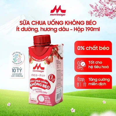 Thùng Sữa Chua Uống Không Béo Morinaga vị dâu 24 h...