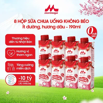 Thùng Sữa Chua Uống Không Béo Morinaga vị dâu 24 h...