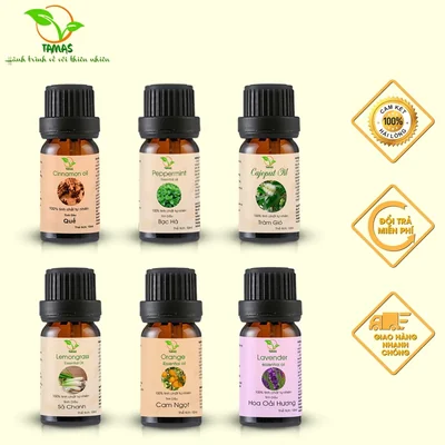 Tinh Dầu Thiên Nguyên Chất TAMAS 5ml 10ml Giúp Thơ...
