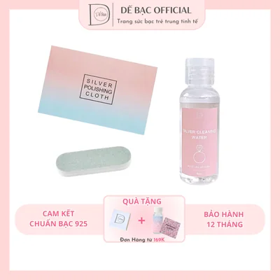 Combo làm sáng bạc nước rửa bạc khăn lau bạc thanh...